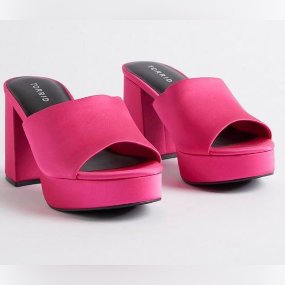 Pink Platform Mule Pumps 9.5 WW